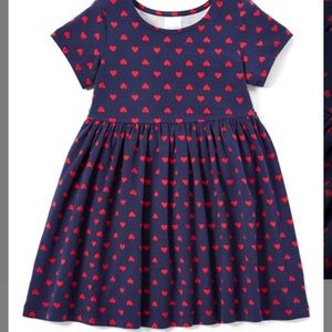 Hanna Andersson blue/hearts dress Size 120/(8)